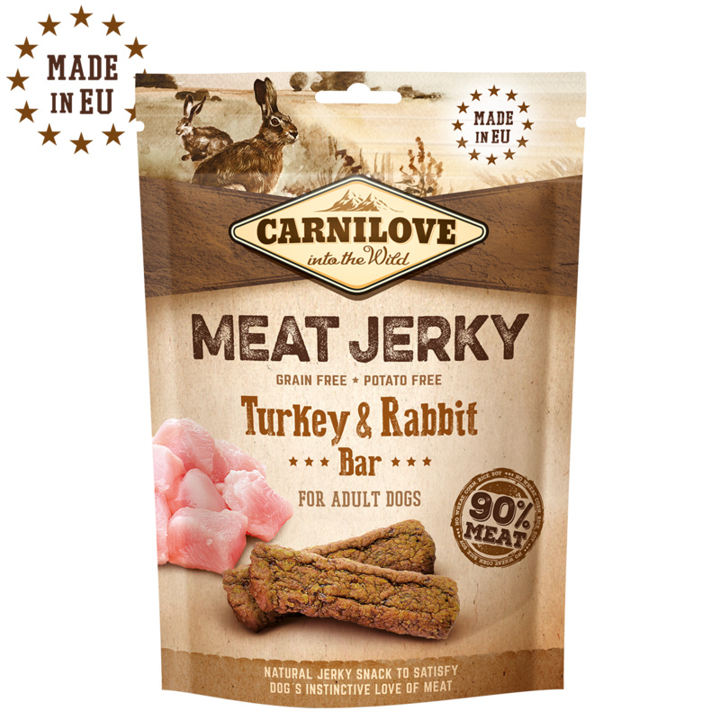 CARNILOVE Jerky Snack Turkey & Rabbit Bar 100 g