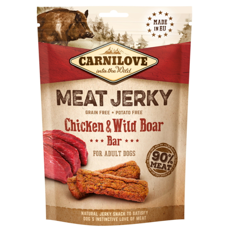 Carnilove Meat Jerky 100g - Chicken/Wild Boar