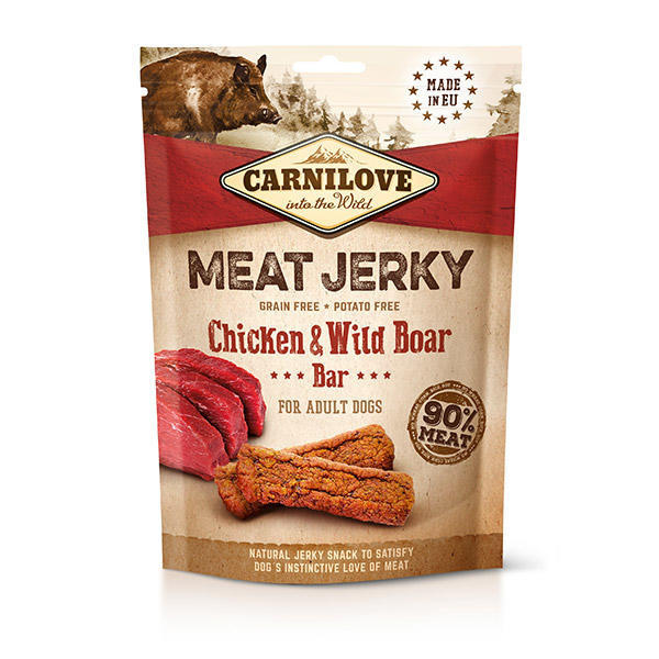 Carnilove Meat Jerky 100g - Chicken/Wild Boar