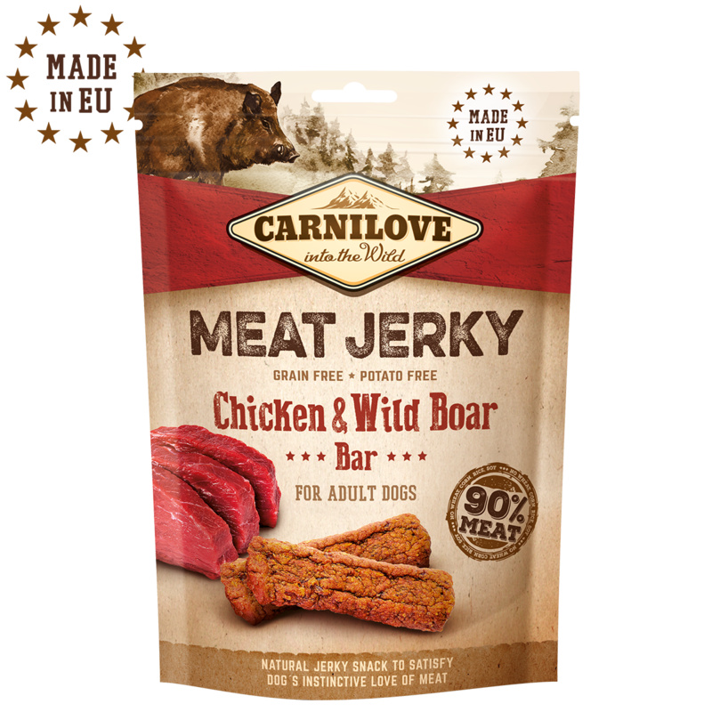 Carnilove Meat Jerky 100g - Chicken/Wild Boar