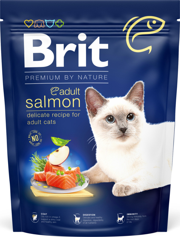BRIT Premium by Nature Cat Adult Salmon 300 g