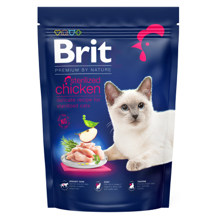 BRIT Premium by Nature Cat Sterilized Chicken 800 g