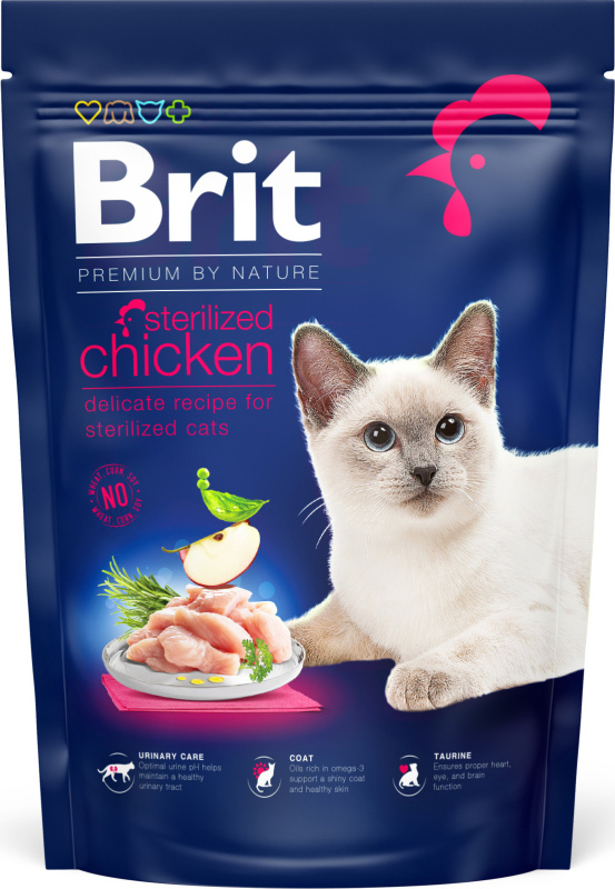 BRIT Premium by Nature Cat Sterilized Chicken 800 g