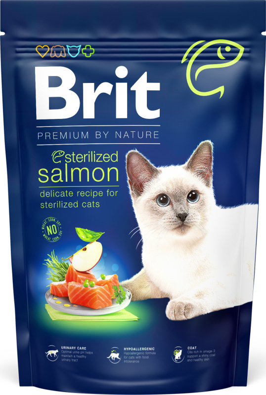 BRIT Premium by Nature Cat Sterilized Salmon 1,5 kg