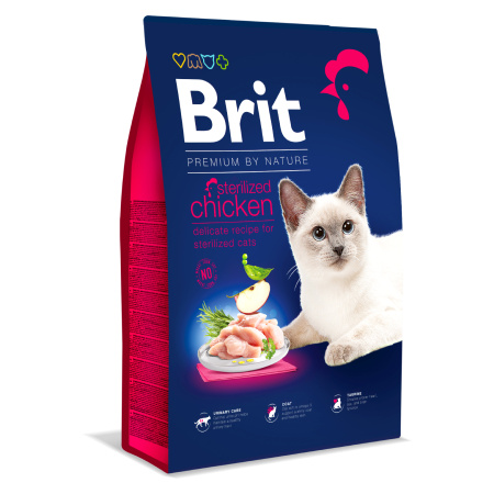 BRIT Premium by Nature Cat Sterilized Chicken 8 kg