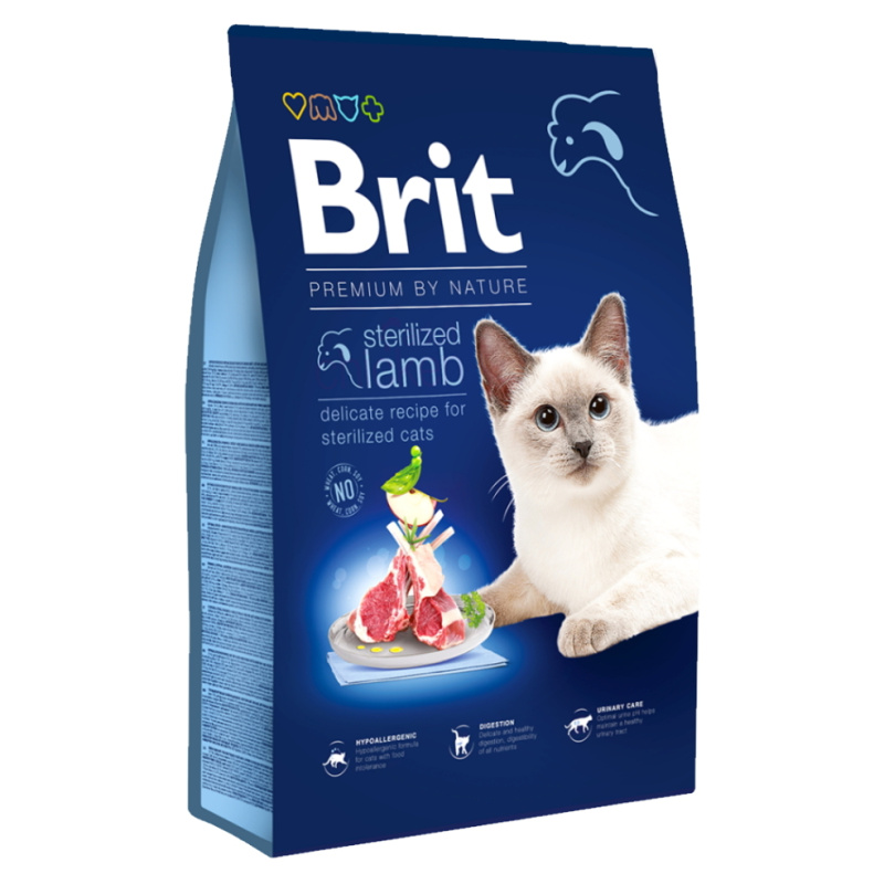 BRIT Premium by Nature Cat Sterilized Lamb 8 kg