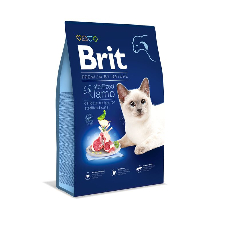 BRIT Premium by Nature Cat Sterilized Lamb 8 kg