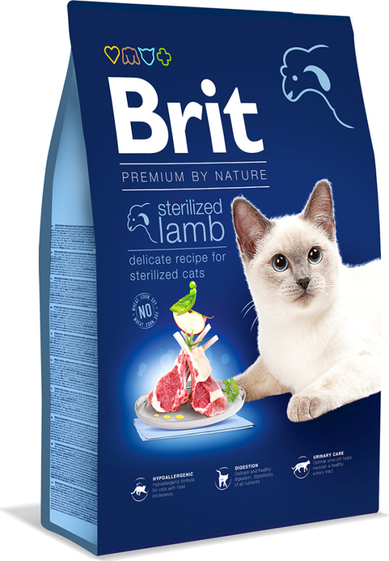 BRIT Premium by Nature Cat Sterilized Lamb 8 kg