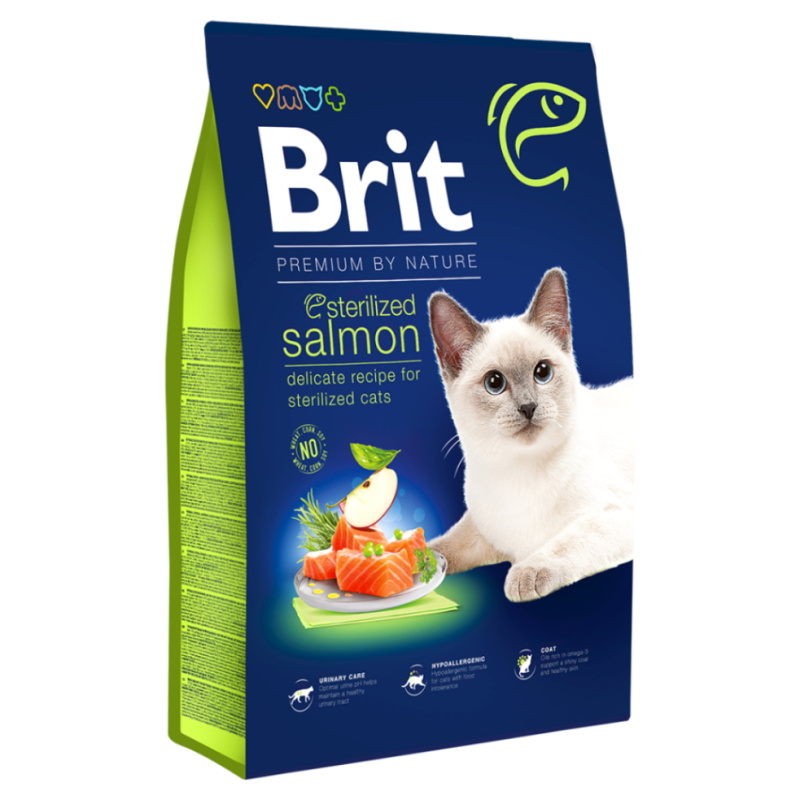 BRIT Premium by Nature Cat Sterilized Salmon 8 kg