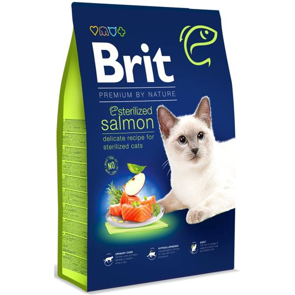 BRIT Premium by Nature Cat Sterilized Salmon 8 kg