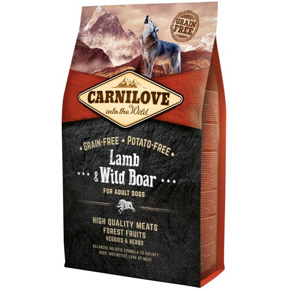 Carnilove krmivo pro dospělé psy s jehněčím a kančím, 4 kg