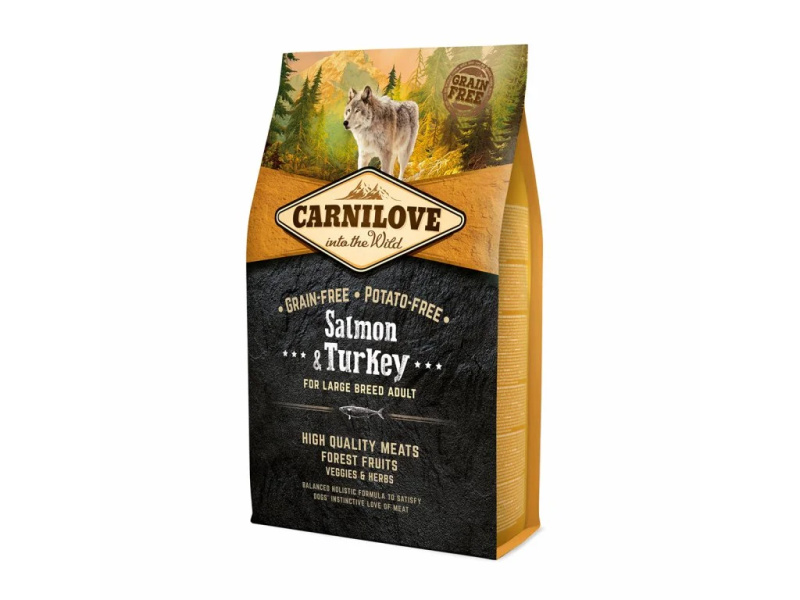 Carnilove krmivo pro dospělé psy velkých plemen s lososem a krocanem, 4 kg