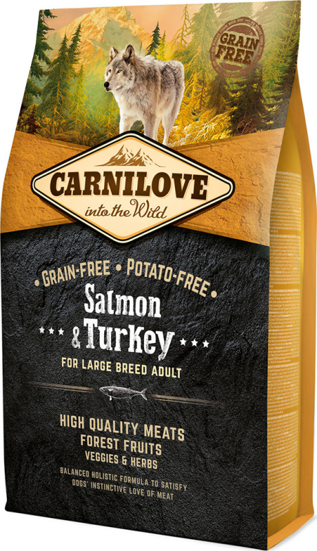 Carnilove krmivo pro dospělé psy velkých plemen s lososem a krocanem, 4 kg