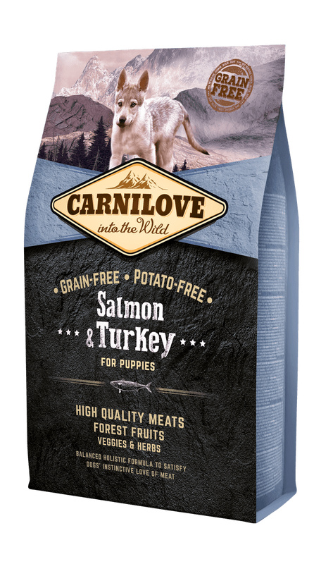 Carnilove krmivo pro štěňata losos a krocan, 4 kg