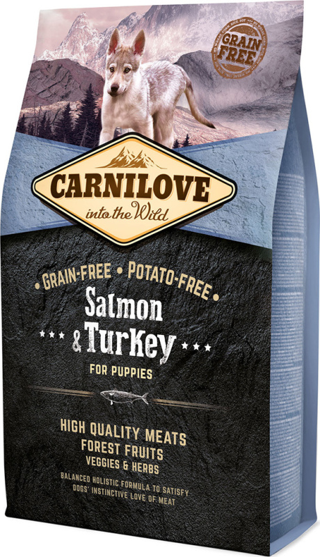 Carnilove krmivo pro štěňata losos a krocan, 4 kg