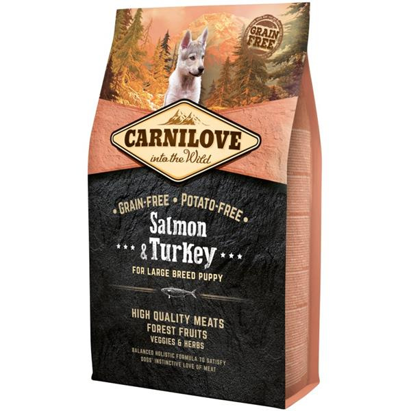 Carnilove krmivo pro štěňata velkých plemen s lososem a krocanem, 4 kg