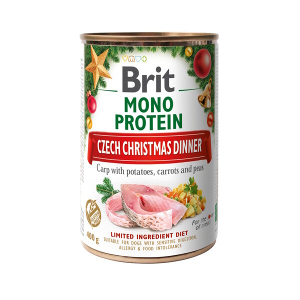 BRIT Mono Protein Štědrovečerní hostina konzerva pro psy 400 g