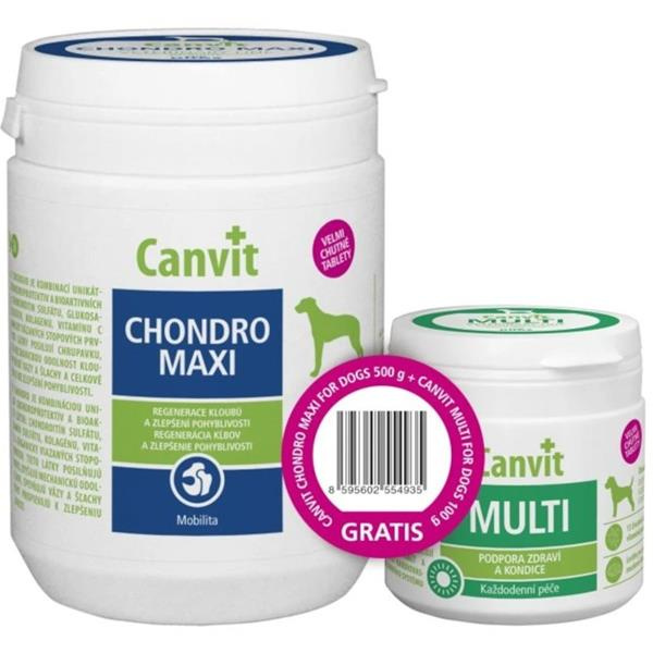 CANVIT Chondro Maxi 500 g + CANVIT Multi pro psy 100 g ZDARMA