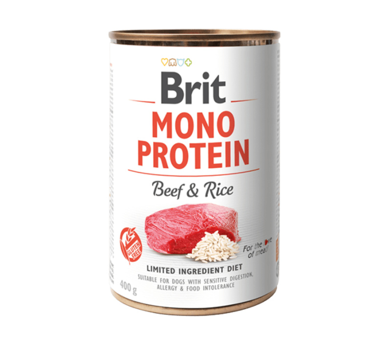 Brit Dog konz Mono Protein Beef & Brown Rice 400g