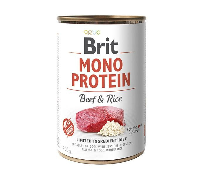 Brit Dog konz Mono Protein Beef & Brown Rice 400g