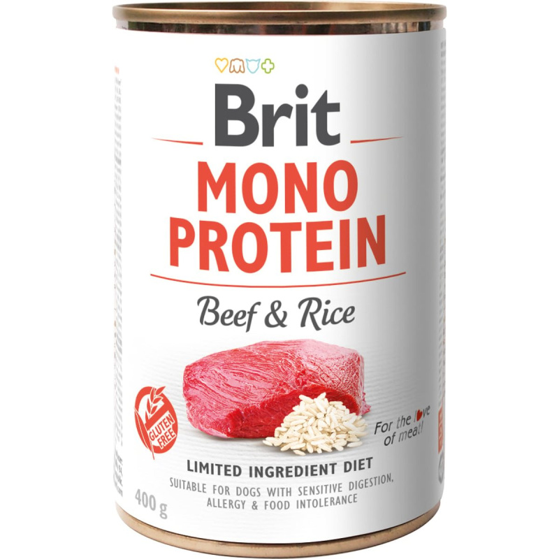 Brit Dog konz Mono Protein Beef & Brown Rice 400g