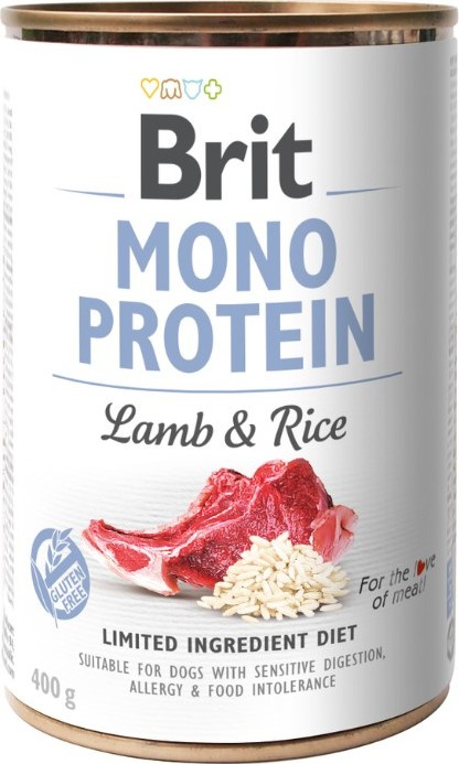 Brit Dog konz Mono Protein Lamb & Brown Rice 400g