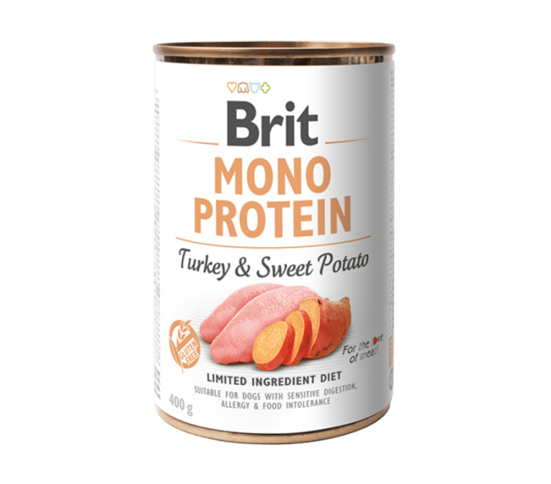 Brit Dog konz Mono Protein Turkey & Sweet Potato 400g