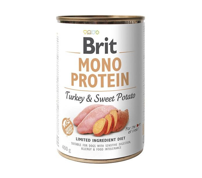 Brit Dog konz Mono Protein Turkey & Sweet Potato 400g