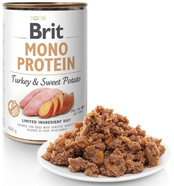Brit Dog konz Mono Protein Turkey & Sweet Potato 400g