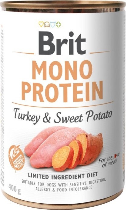 Brit Dog konz Mono Protein Turkey & Sweet Potato 400g