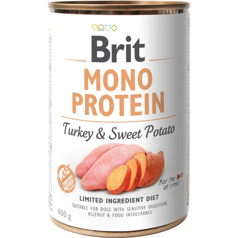 Brit Dog konz Mono Protein Turkey & Sweet Potato 400g