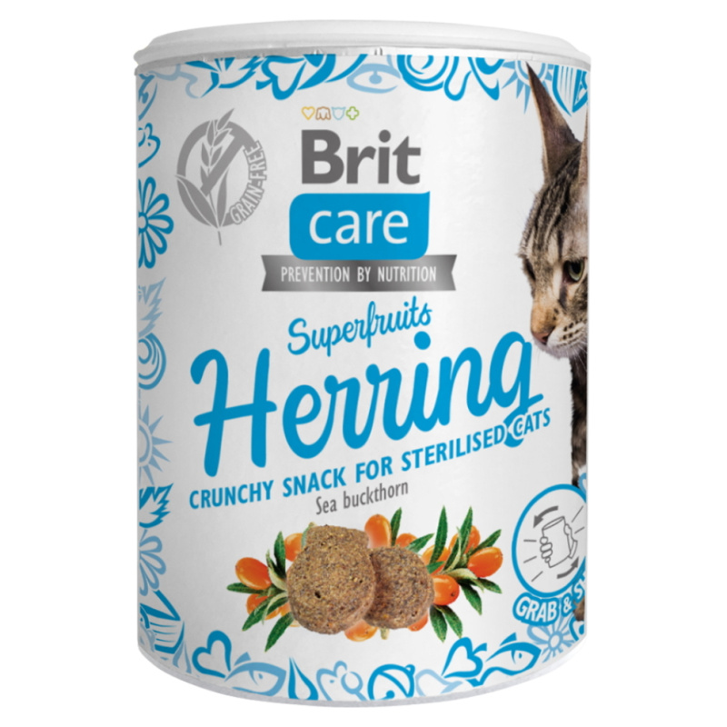 BRIT Care Cat Snack Superfruits Herring with Sea Buckthorn 100 g