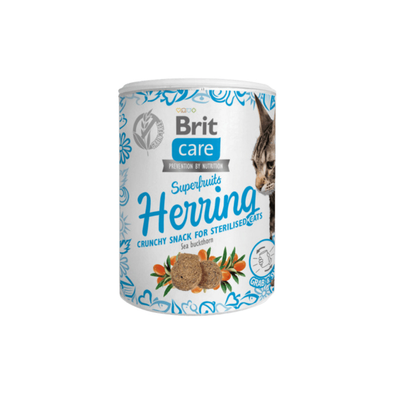 BRIT Care Cat Snack Superfruits Herring with Sea Buckthorn 100 g