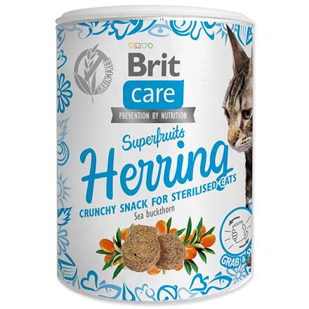 BRIT Care Cat Snack Superfruits Herring with Sea Buckthorn 100 g