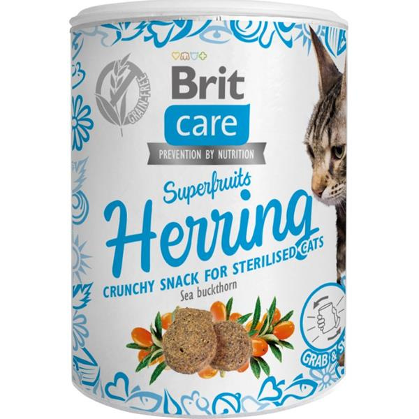BRIT Care Cat Snack Superfruits Herring with Sea Buckthorn 100 g