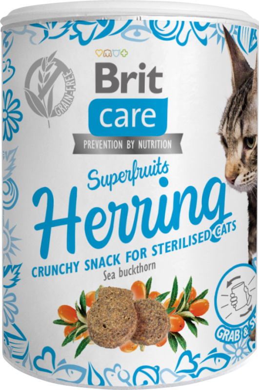 BRIT Care Cat Snack Superfruits Herring with Sea Buckthorn 100 g