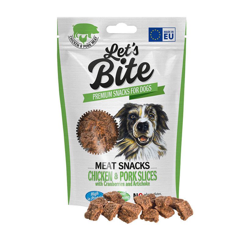 Let’s Bite Meat Snacks. Chicken & Pork Slices with Cranberries 80g
