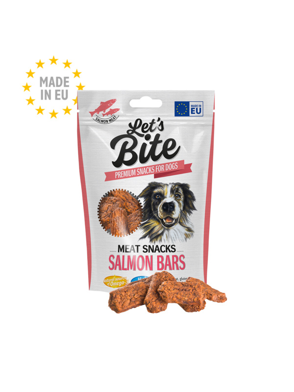 Let’s Bite Meat Snacks. Salmon Bars 80g