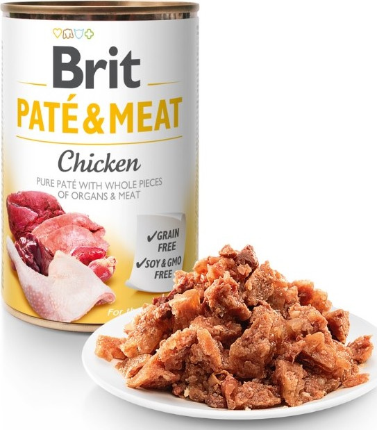 Brit Konzerva pro psy paté kuřecí, hovězí, vnitřnosti, 800 g