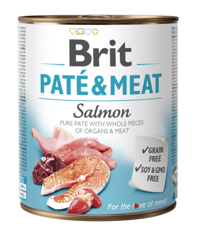 Brit Dog konz Paté & Meat Salmon 800 g