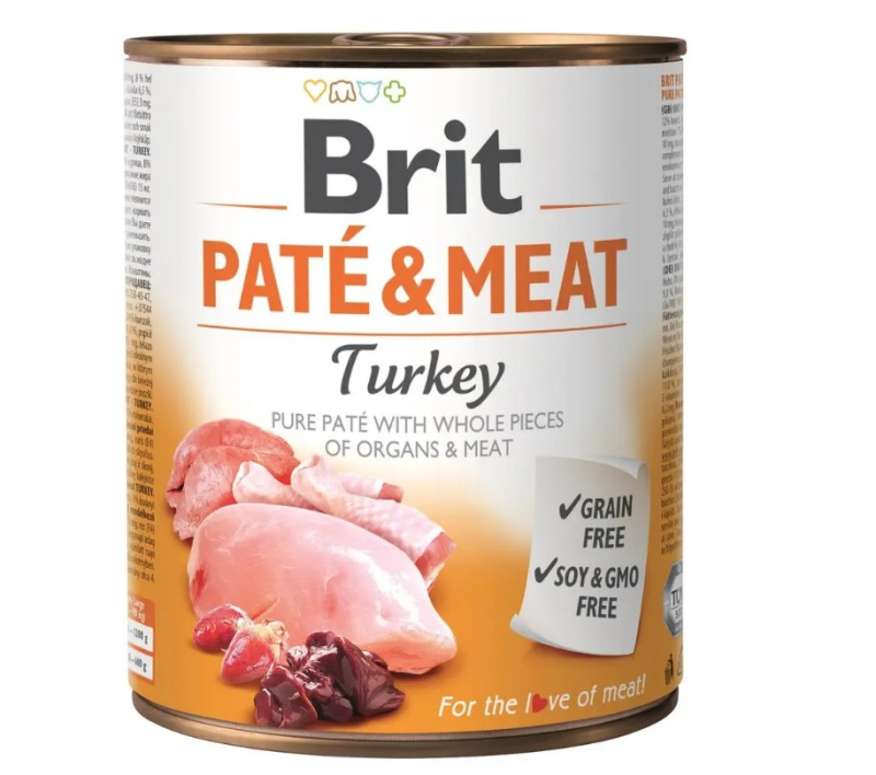 Brit Konzerva pro psy paté krůtí, kuřecí, vnitřnosti, 800 g