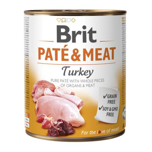 Brit Konzerva pro psy paté krůtí, kuřecí, vnitřnosti, 800 g