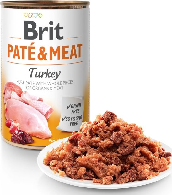 Brit Konzerva pro psy paté krůtí, kuřecí, vnitřnosti, 800 g