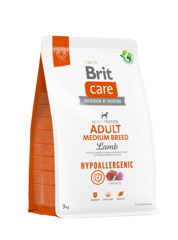 BRIT Care Dog Hypoallergenic Adult Medium Breed 3 kg