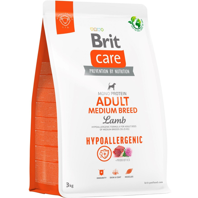 BRIT Care Dog Hypoallergenic Adult Medium Breed 3 kg