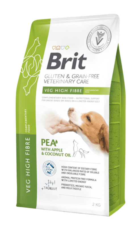 Brit VD Dog GF Veg High Fibre 2kg