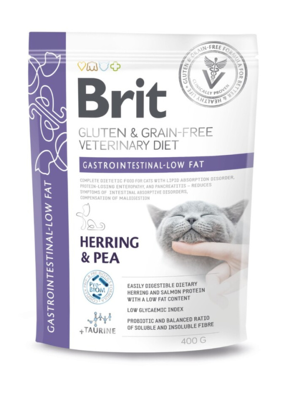 Brit VD Cat GF Gastrointestinal-Low fat 400g
