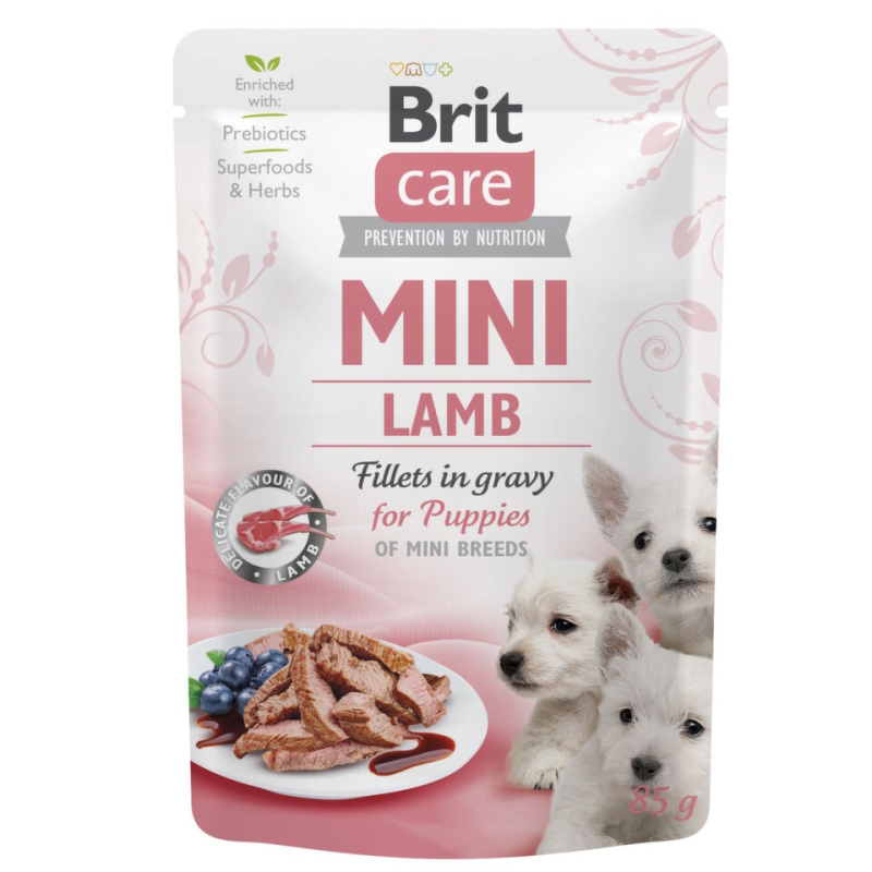Brit Care Dog Mini Puppy Lamb fillets in gravy 85 g