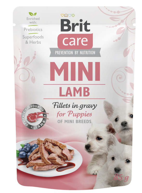 Brit Care Dog Mini Puppy Lamb fillets in gravy 85 g
