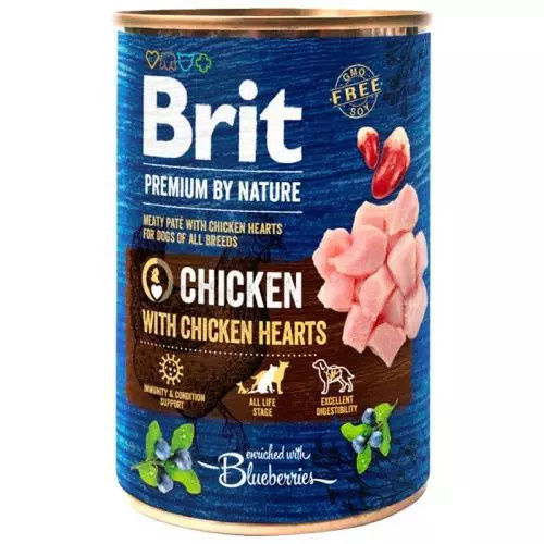 Brit Premium Dog by Nature konz Chicken & Hearts 400 g